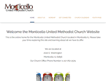 Tablet Screenshot of monticelloumc.com